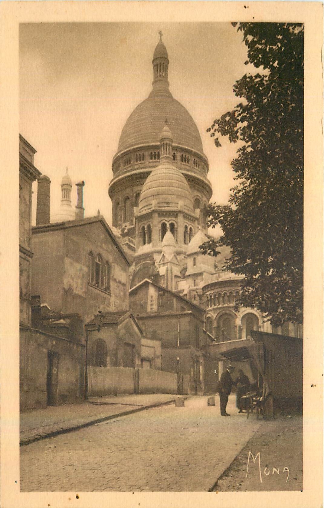 CPA Paris Montmartre Vue partielle du Sacre Coeur 