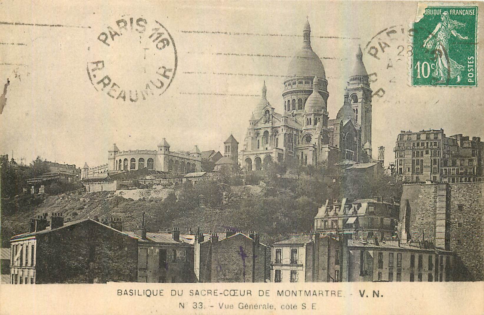 CPA Basilique du Sacre Coeur de Montmartre Vue generale cote S E 