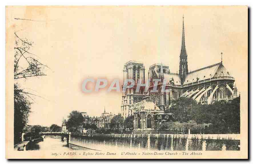 CPA Paris Eglise Notre Dame L'Abside 