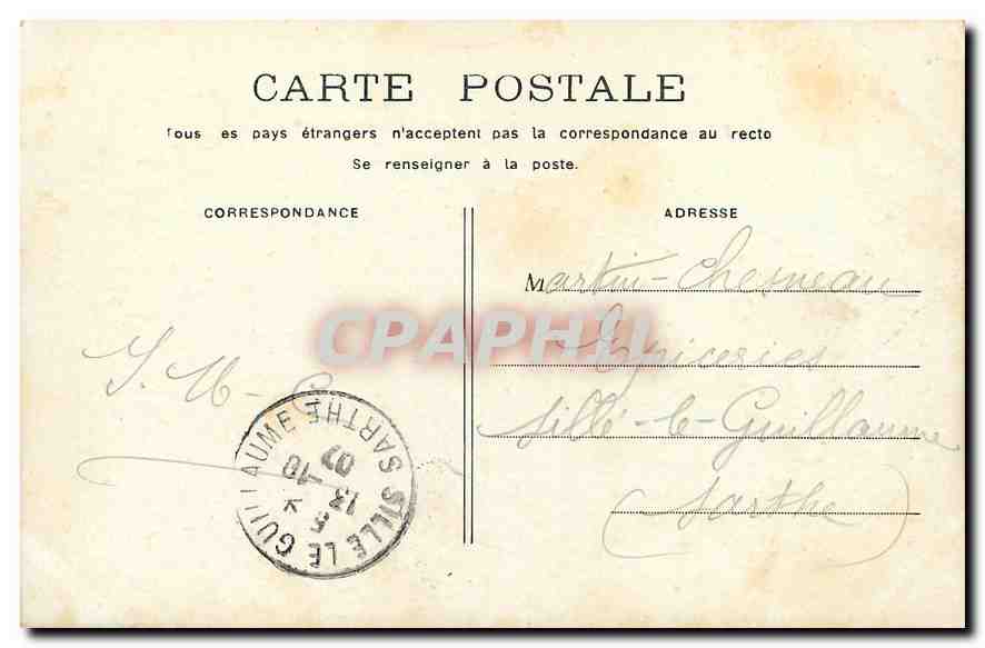 CPA Paris Eglise de la Madeleine  — Verso