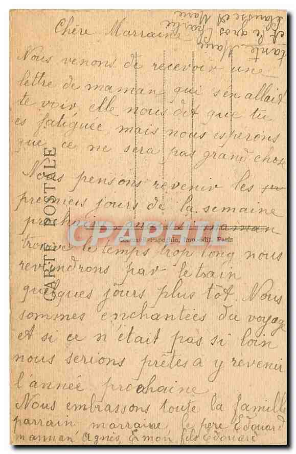 CPA Paris Le Tombe de l'Empereur aux Invalides  — Rückseite