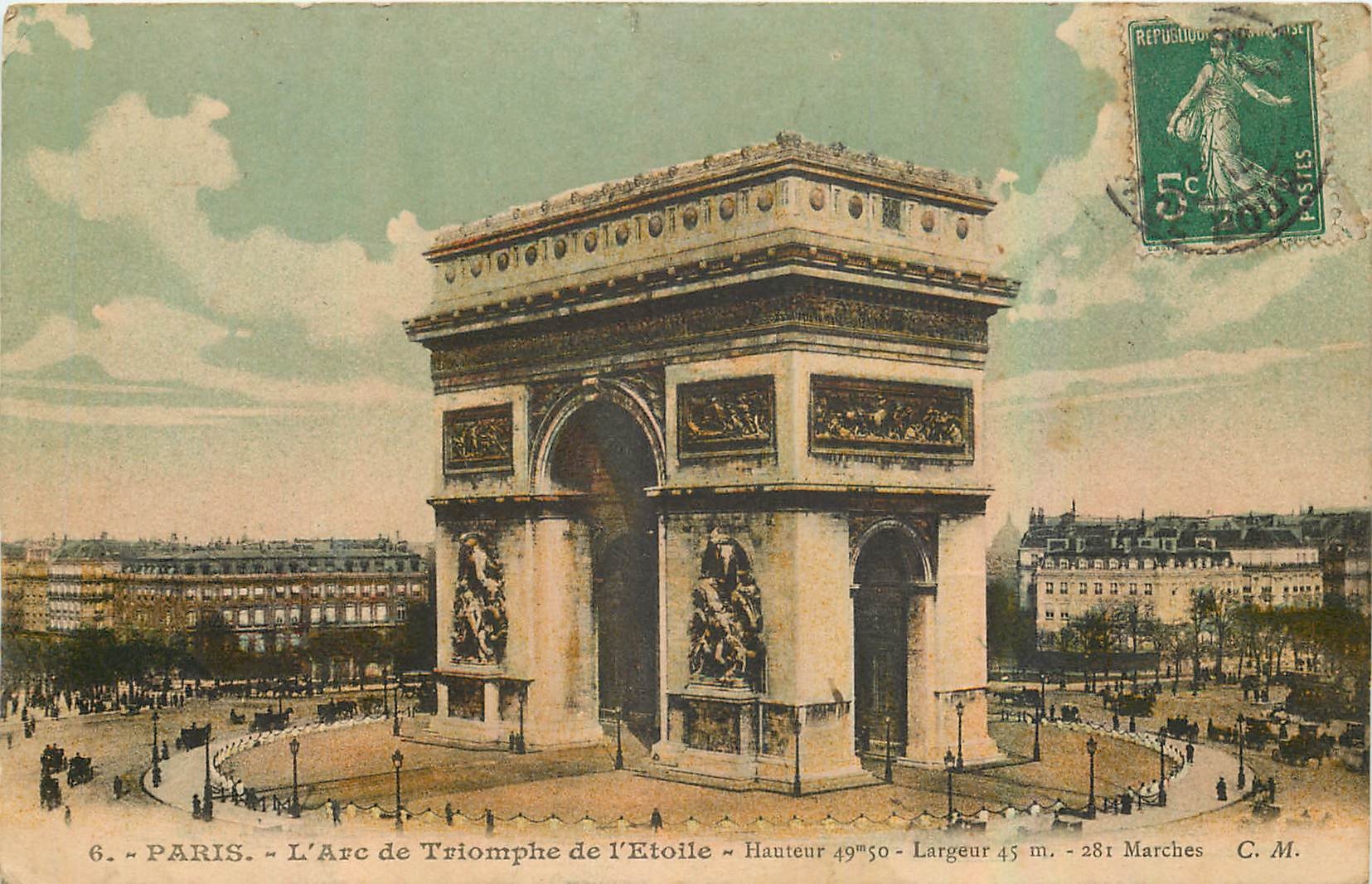 CPA Paris L'Arc de Triomphe de l'Etoile 