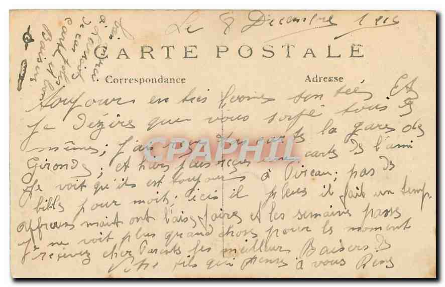 CPA Paris Hotel des Invalides Porte du Tombeau de Napoleon I  — Rückseite