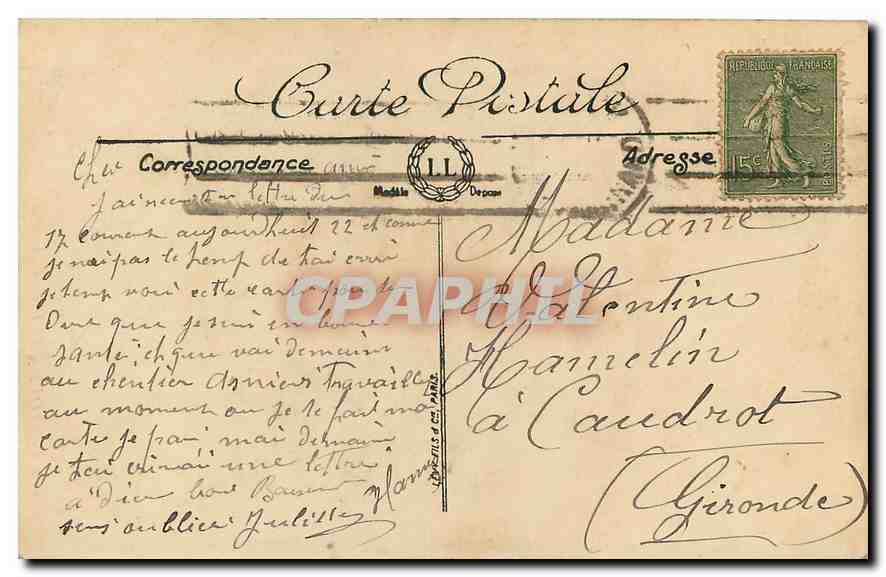 CPA Paris Le Dome des Invalides  — Verso