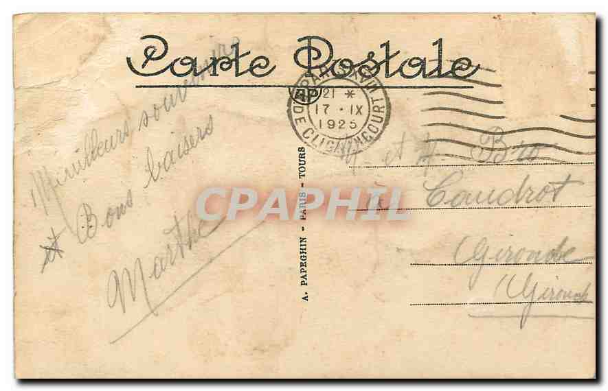 CPA Paris Sacre Cœur Montmartre — Rückseite