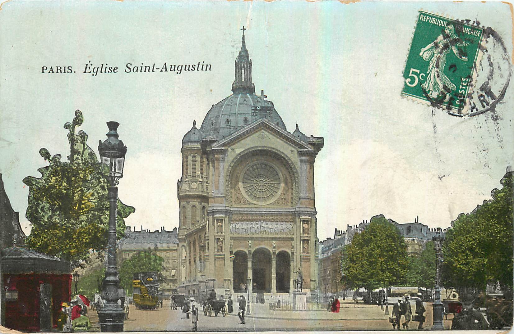 CPA Paris Eglise Saint Augustin 