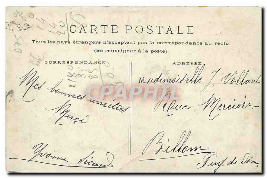 CPA Paris Eglise Saint Augustin  — Verso