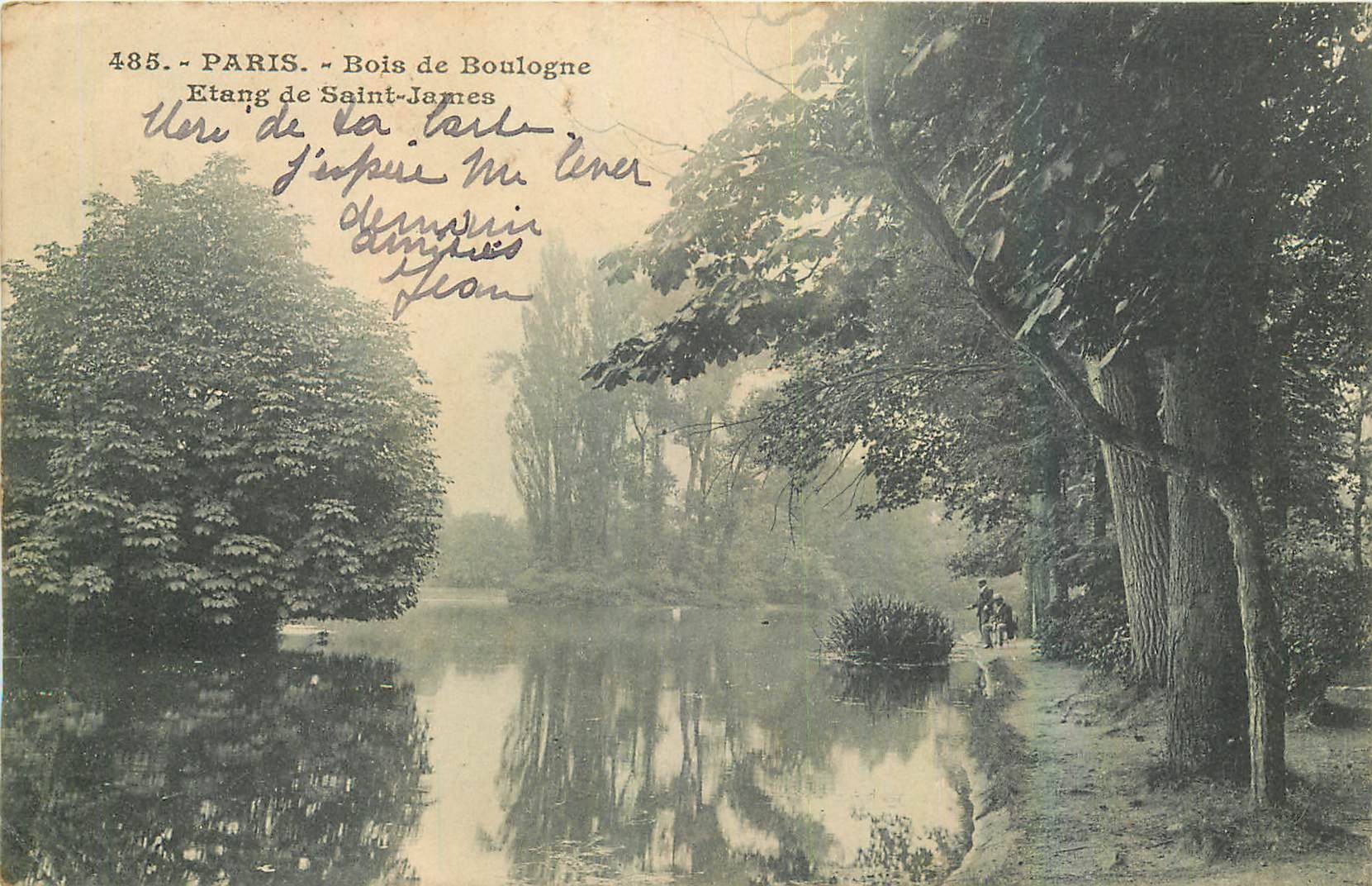 CPA Paris Bois de Boulogne Etang de Saint James 