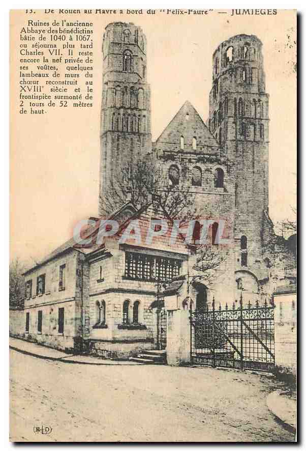 CPA De Rouen au Mavre a bord du Felix Maure Jumieges 