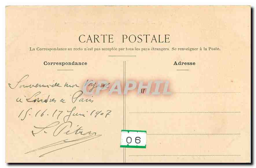 CPA Paris Eglise Notre Dame des Champs  — Rückseite
