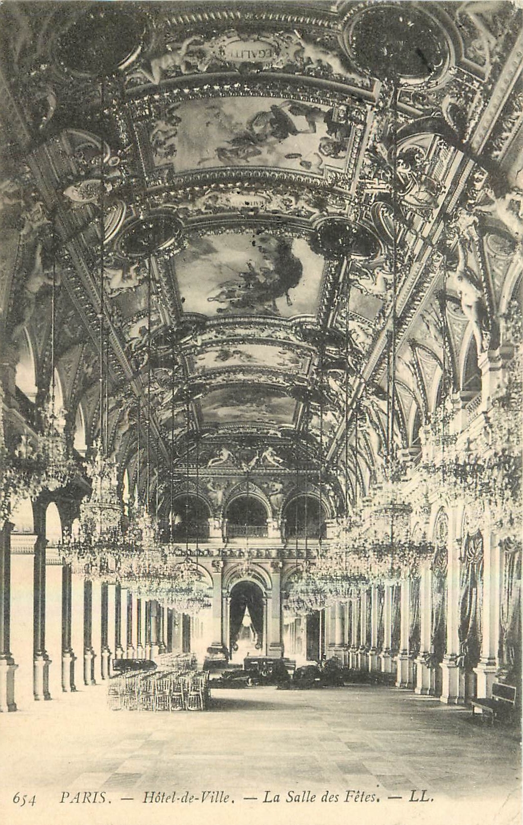 CPA Paris Hotel de Ville La Salle des Fetes 