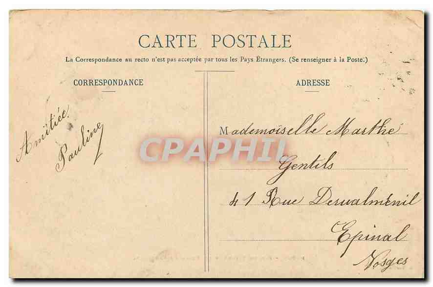 CPA Paris Arc de Triomphe et Place du Carrousel  — Rückseite