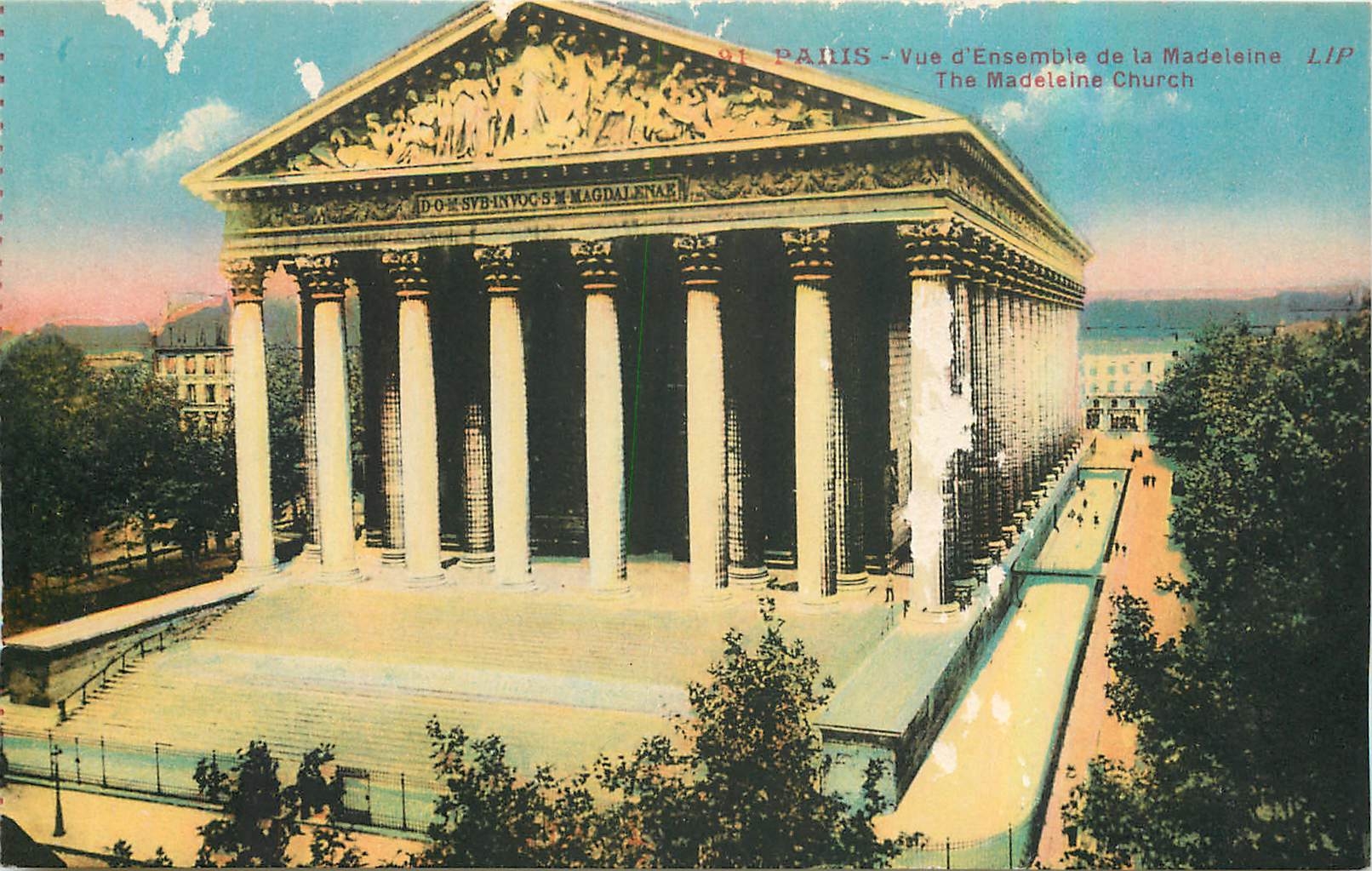 CPA Paris Vue d'Ensemble de la Madeleine 