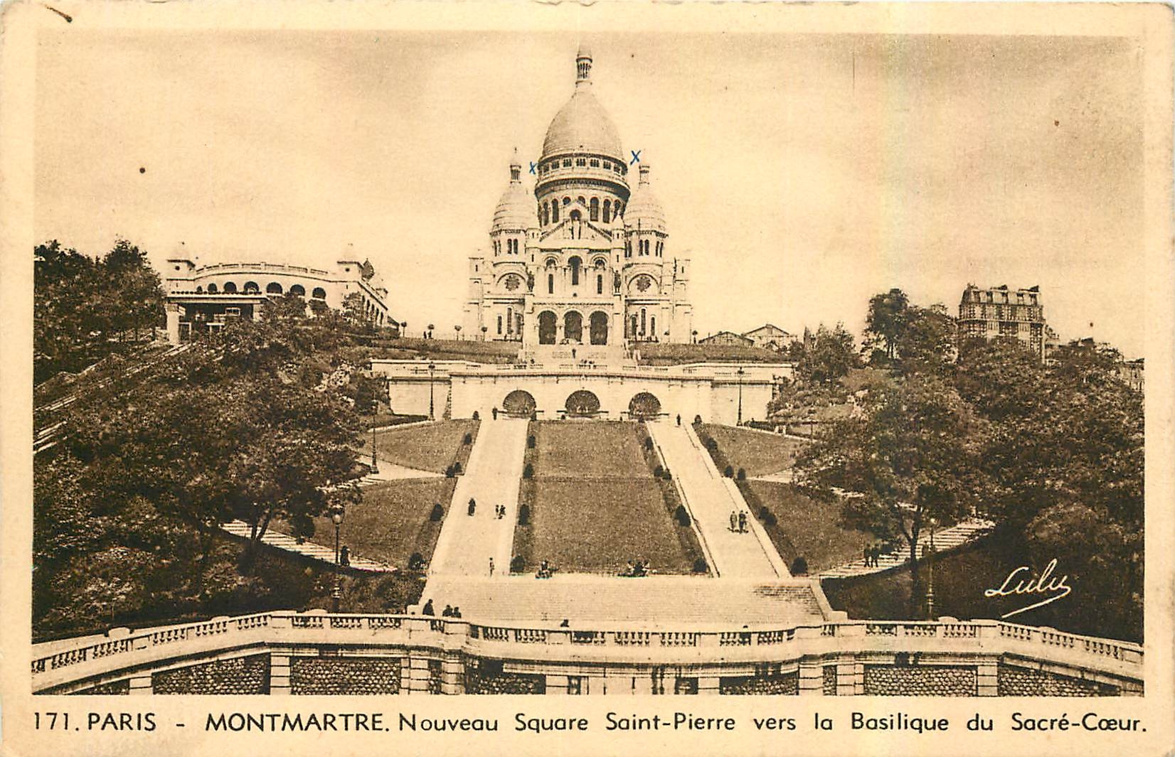 PARIS - MONTMARTRE. Nouveau Square Saint-Pierre vers la Basilique du Sacré-Cœur — L'Idélie, n° 171