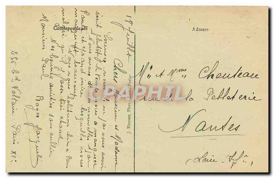 CPA Paris Le Grand Palais  — Verso