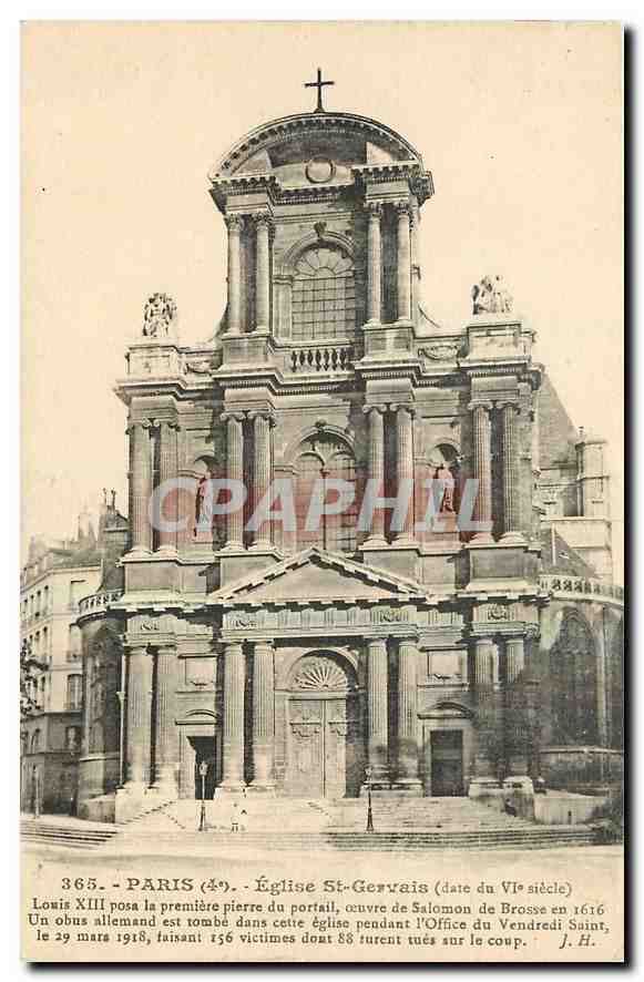 CPA Paris Eglise St Gervais 