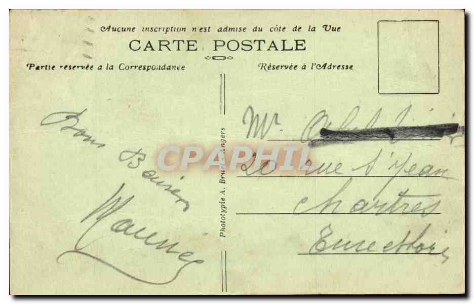 Angers CPA Le kiosque Le jardin du Mail  — Rückseite