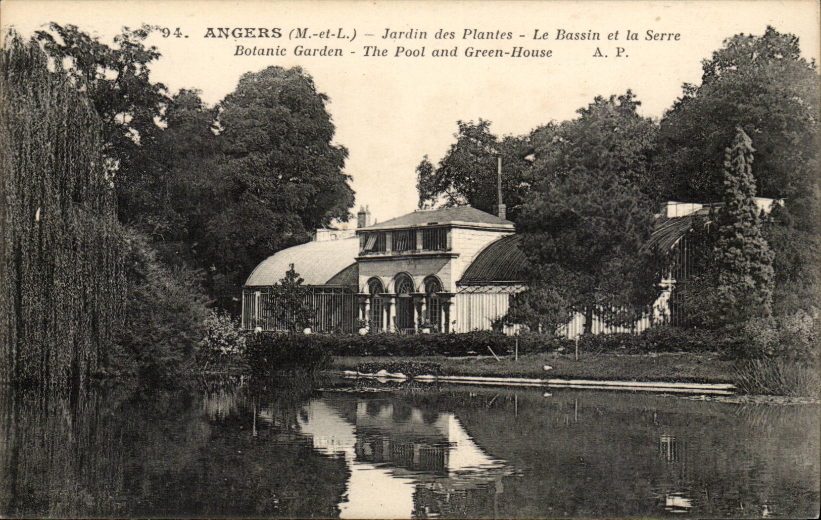 Angers CPA Jardin des plantes Le Bassin et la Serre Botanic garden