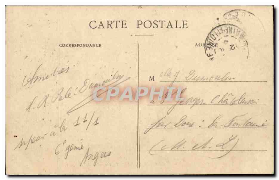 Angers CPA Jardin des plantes La cascade — Rückseite