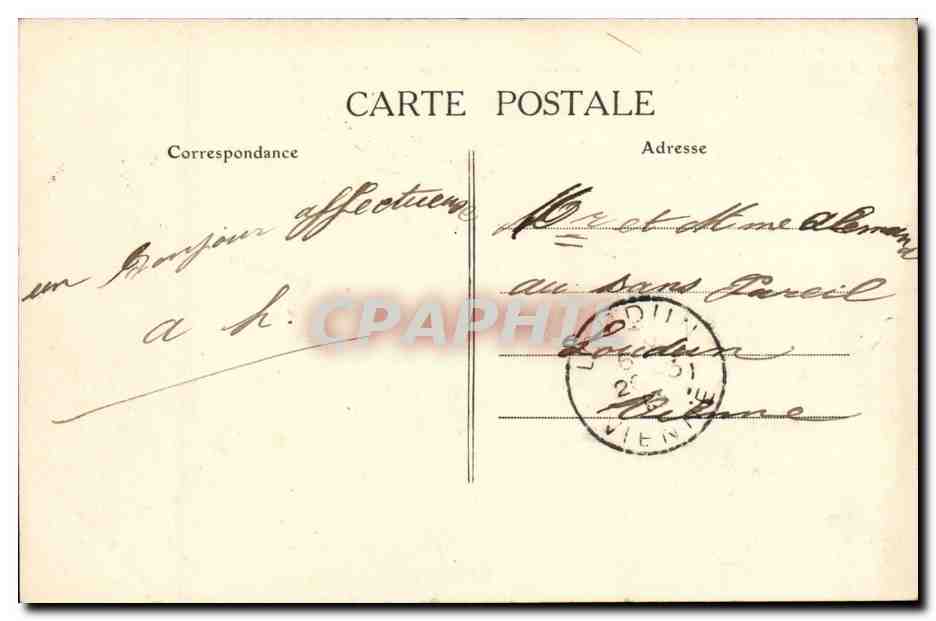 Angers CPA panorama sur la plaine et le Jardin du Mail  — Rückseite