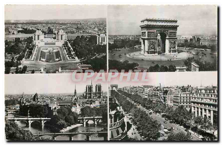 CPA Paris Palais de Chaillot l'Etoile les Sept Ponts les Champs Elysees 