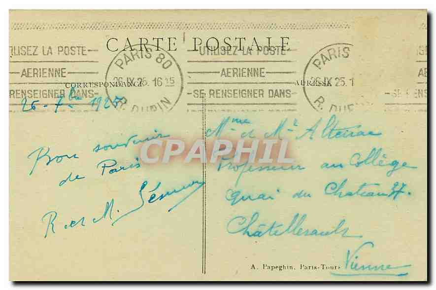CPA Paris Parc des Buttes Chaumont le Lac  — Rückseite