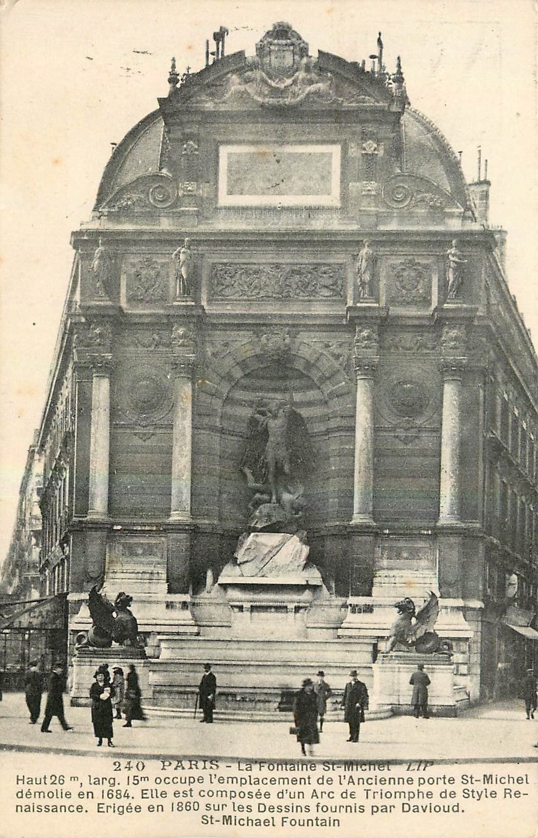 CPA Paris la Fontaine St Michel 