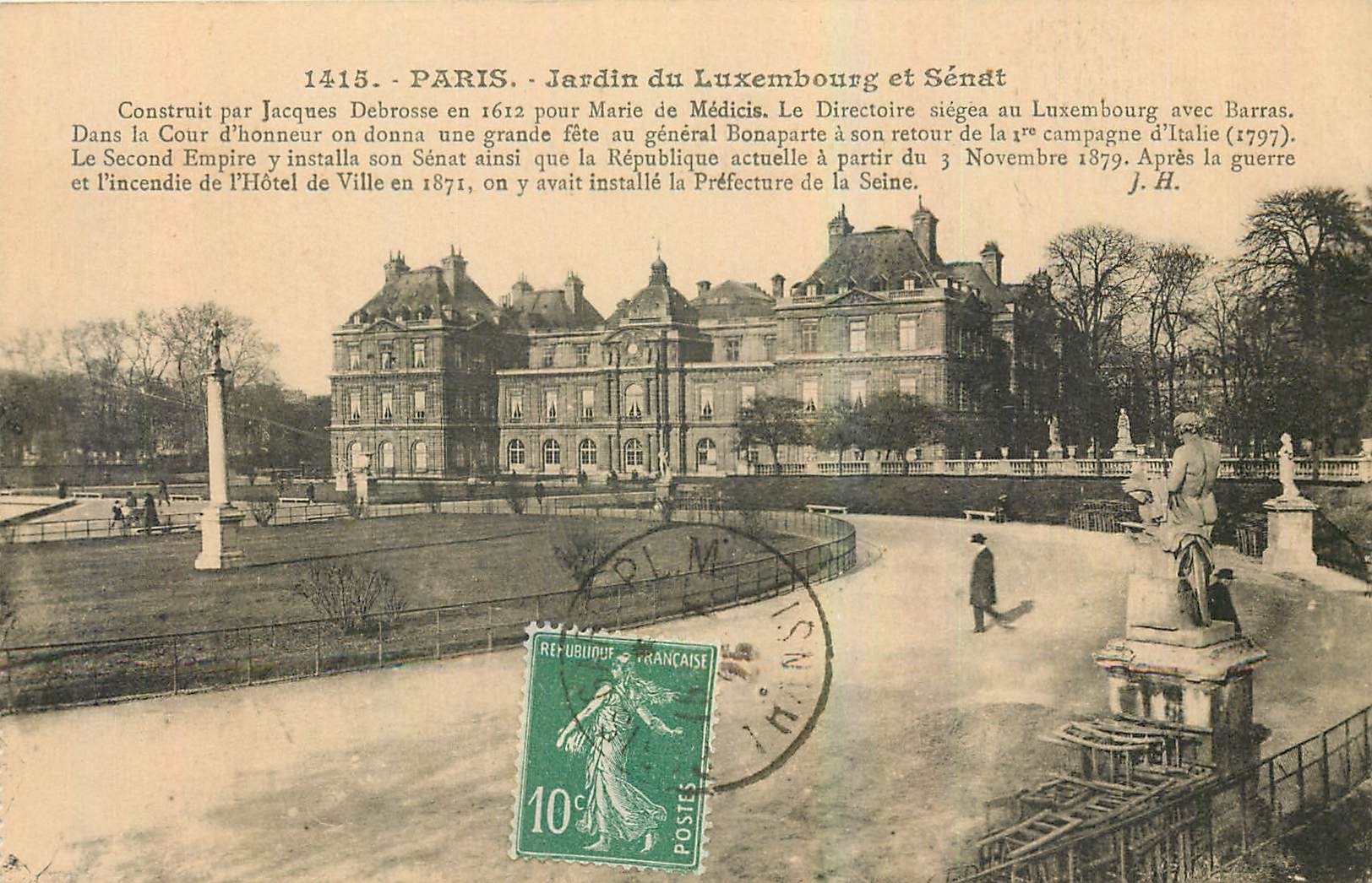 CPA Paris Jardin du Luxembourg et Senat 