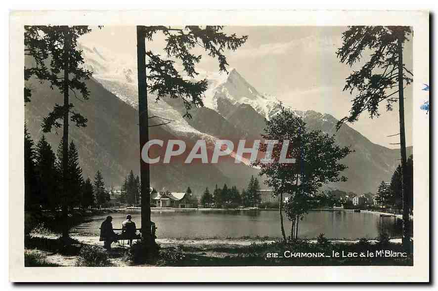 CPA Chamonix le Lac et le Mt Blanc 