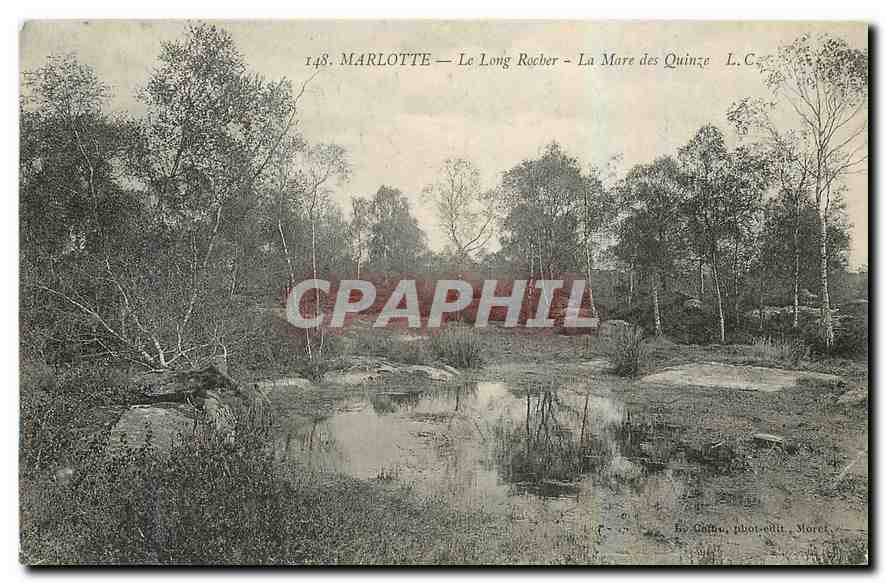CPA Marlotte le Long Rocher la Mare des Quinze 