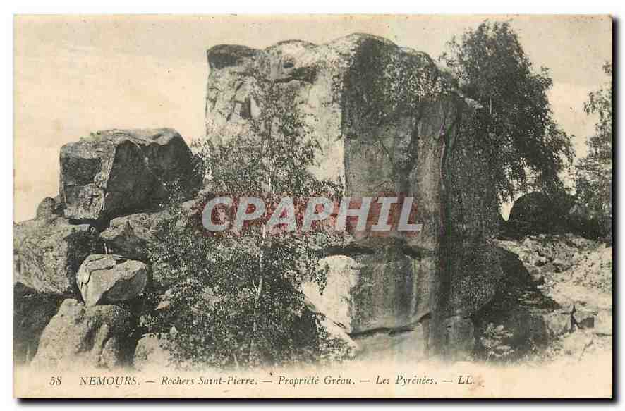 CPA Nemours Rochers Saint pierre Propriete Greau les Pyrenees 