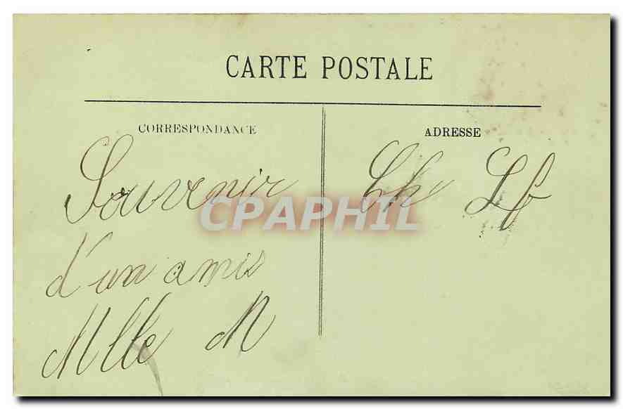 CPA Nemours Rochers Saint pierre Propriete Greau les Pyrenees  — Rückseite