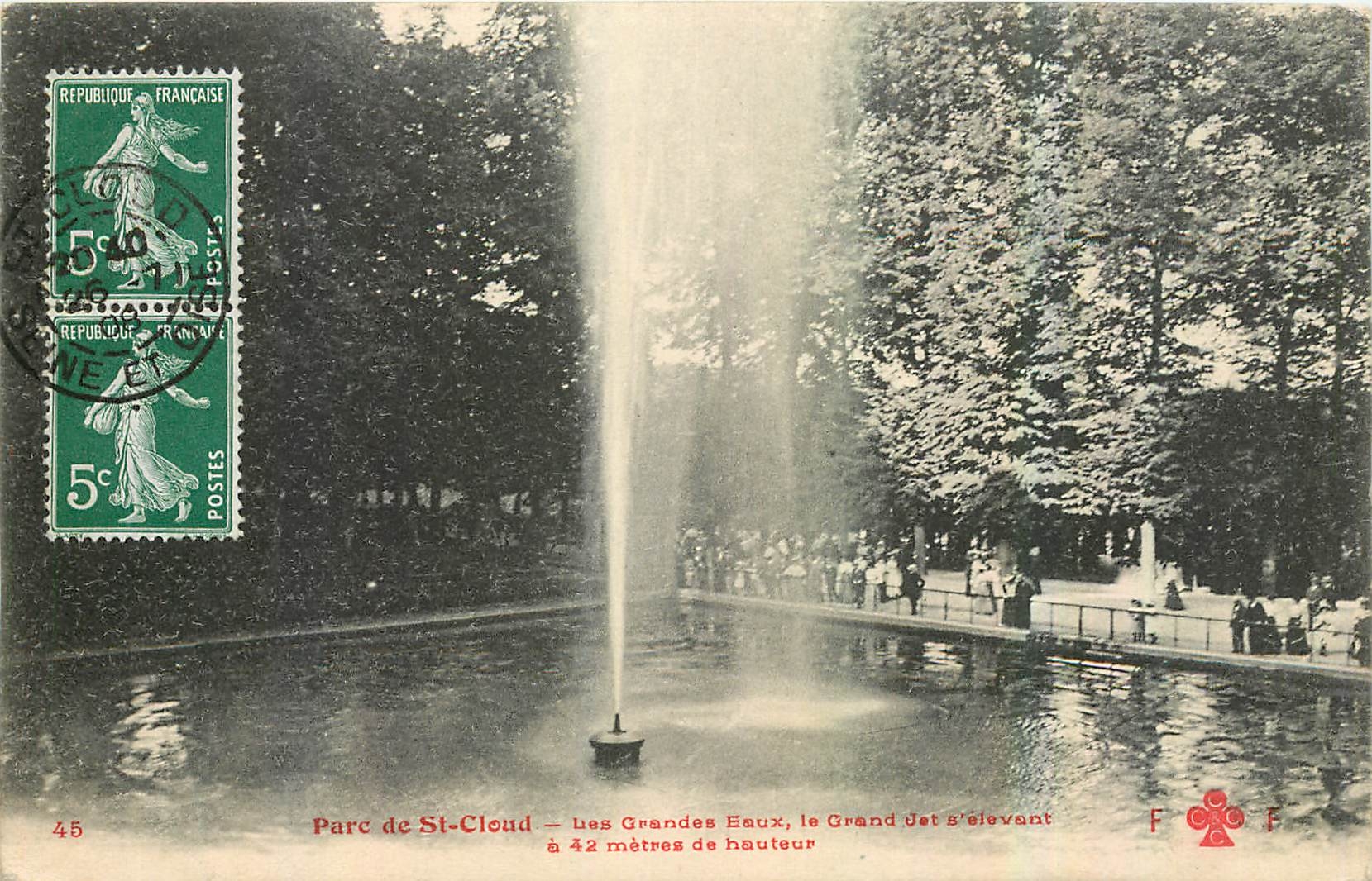 CPA Parc de St Cloud les Grandes Eaux le Grand jet 