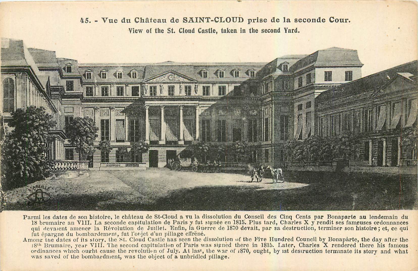 CPA Vue du Chateau de Saint Cloud prise de la Seconde Cour 