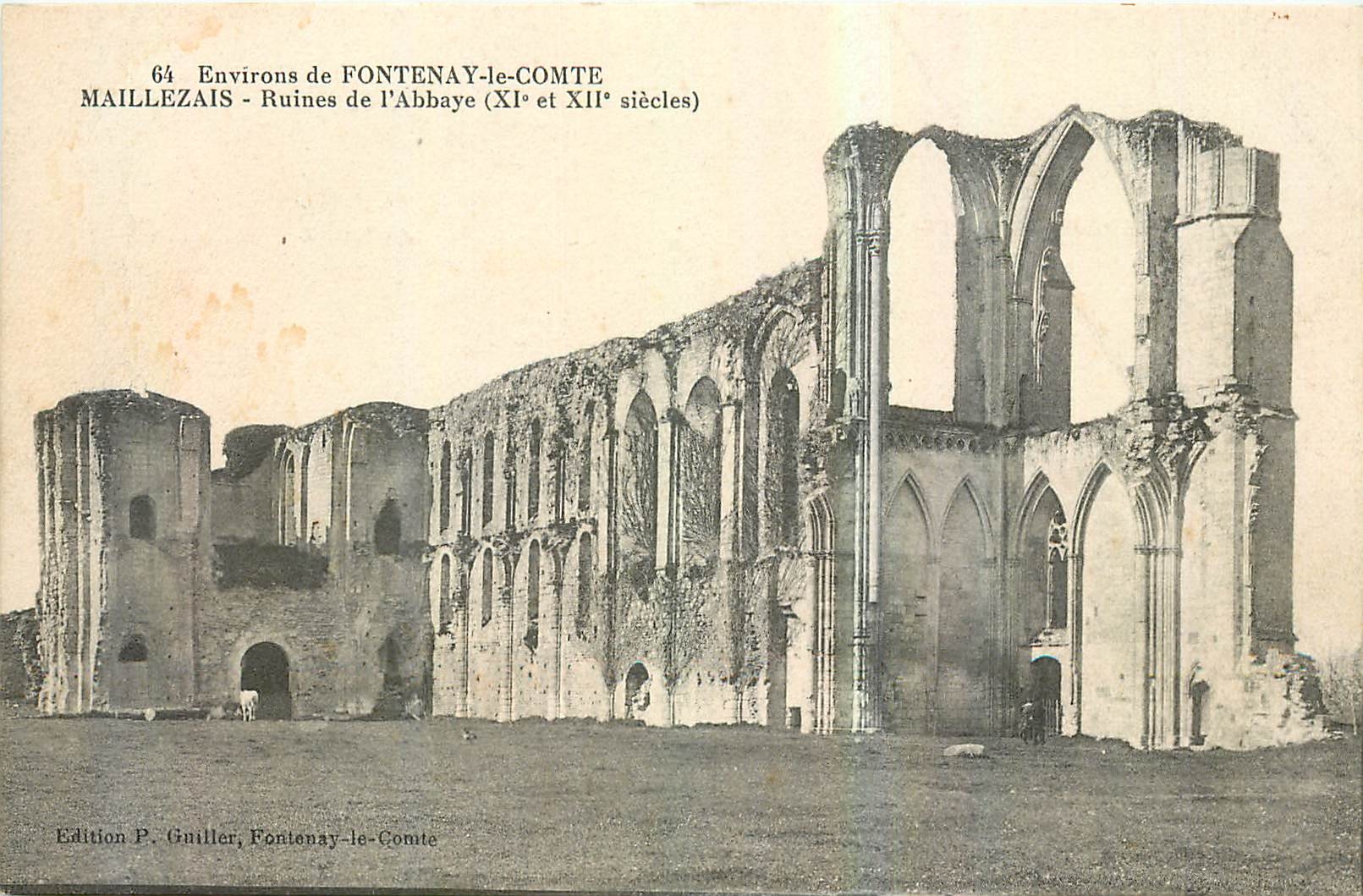 CPA Environs de Fontenay le Comte Maillezais Ruines de l'Abbaye XI et XII siecle 