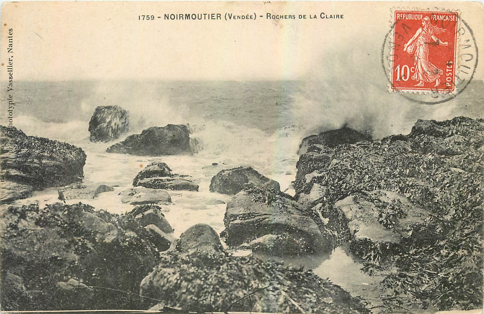 CPA Noirmoutier Vendee Rochers de la Claire 