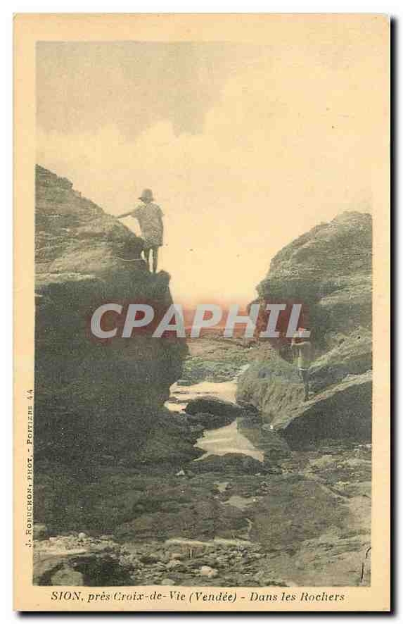 CPA Sion pres Croix de Vie Vendee dans les Rochers 
