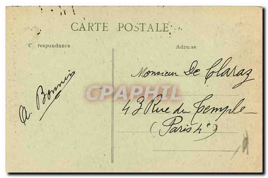 CPA Abbaye de Solesmes Sarthe l'Assemption details Portraits d'Artistes supposes  — Verso