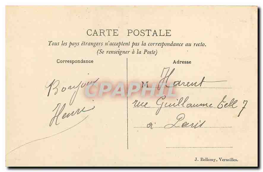 CPA Versailles Petit Trianon Maison du Seigneur  — Verso