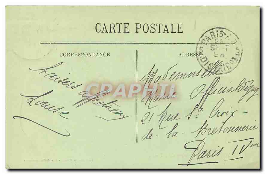 CPA Bayonne La Barre par gros Temps Phare — Rückseite