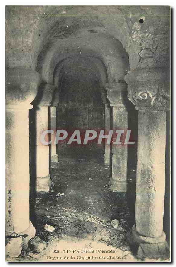 CPA Tiffauges Vendee Crypte de la Chapelle du Chateau 
