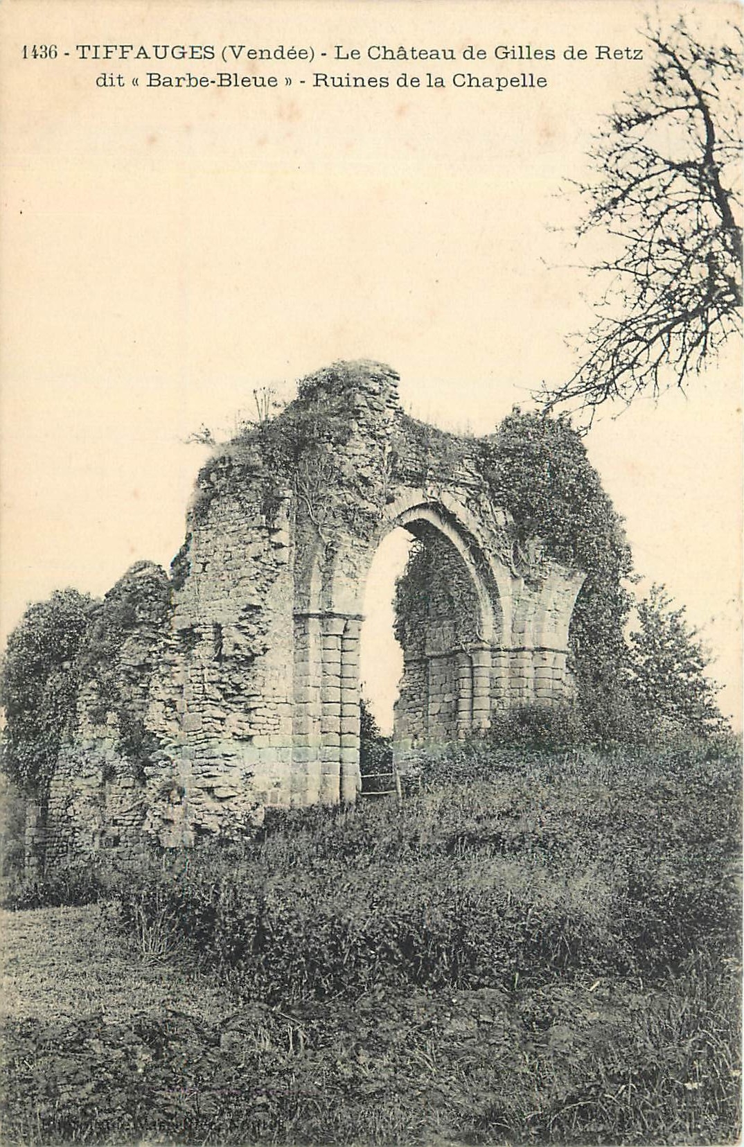 CPA Tiffauges Vendee Le Chateau de Gilles de Retz dit Barbe Bleue Ruines de la Chapelle 