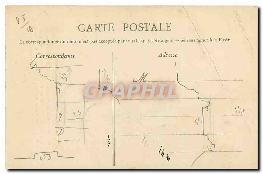 CPA Tiffauges Vendee Ruines du Chateau Salle interieure  — Rückseite