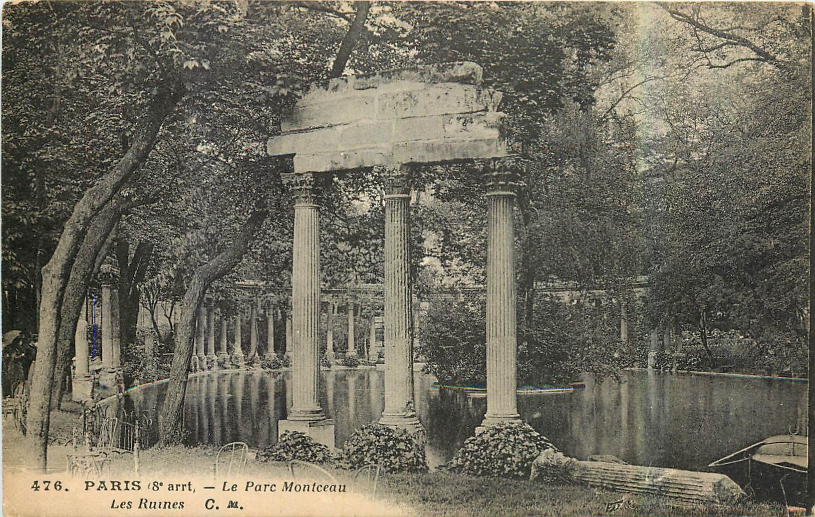 CPA Paris Le Parc Montceau Les Ruines 