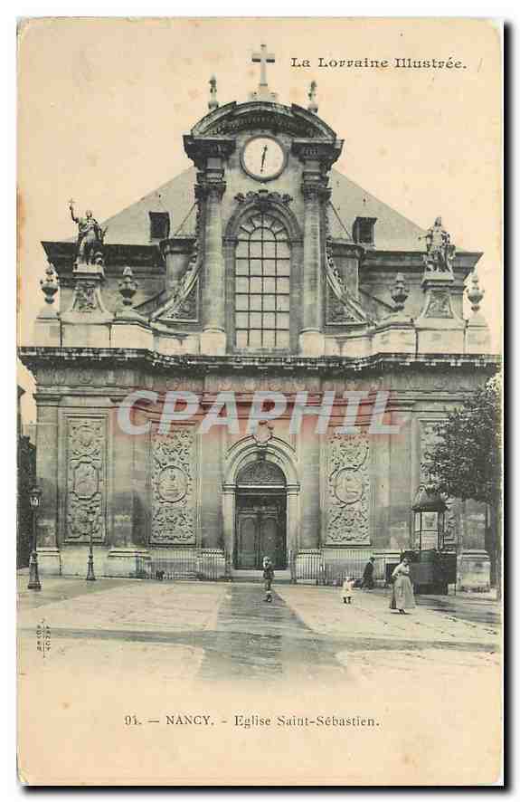 CPA La Lorraine Illustree Nancy Eglise Saint Sebastien 