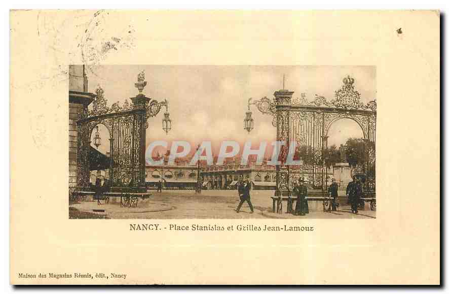 CPA Nancy Place Stanislas et Grilles Jean Lamour 