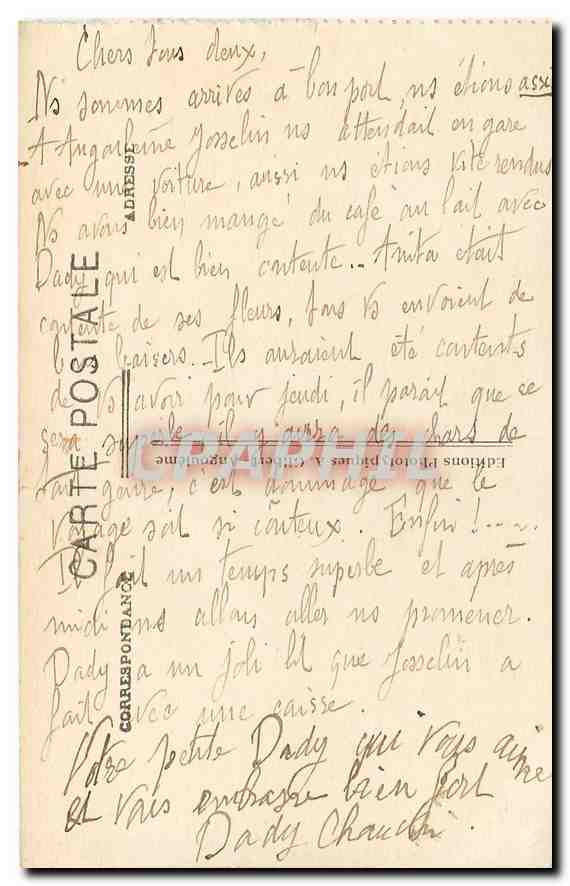 Angoulême Historique — Restes de l'enceinte primitive de la Ville (IIIe s.) et un coin de l'Hôtel de Ville — A.G.A. 810 — Achterkant