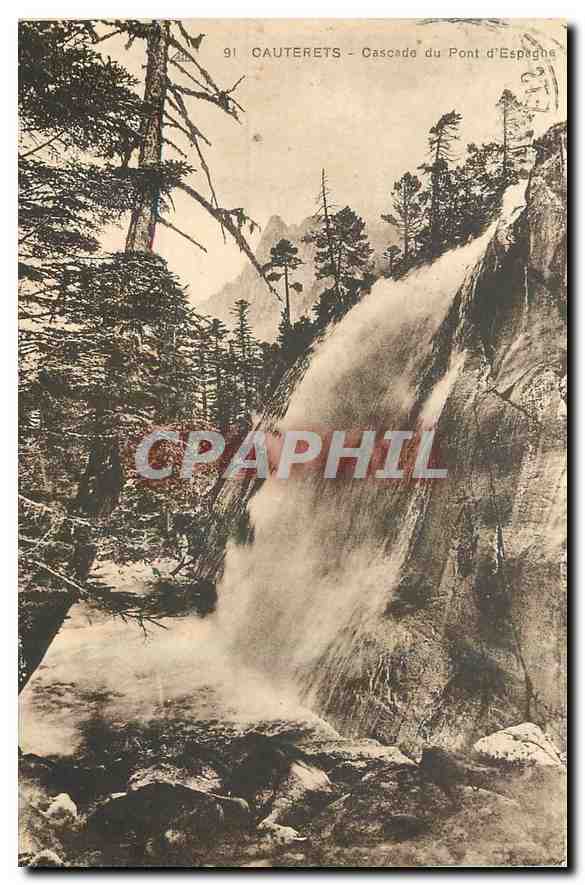CPA Cauterets Cascade du Pont d'Espagne 