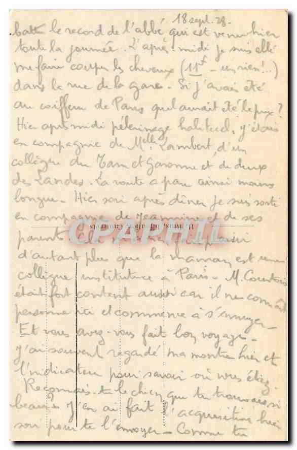 CPA Cauterets Vue sur le Gave  — Verso