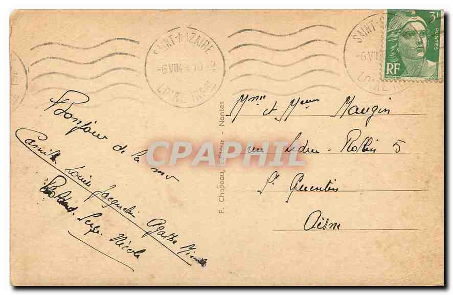 CPA Saint Marc sur Mer Loire Inf Le Gorille et le Bout de la Jetee  — Back